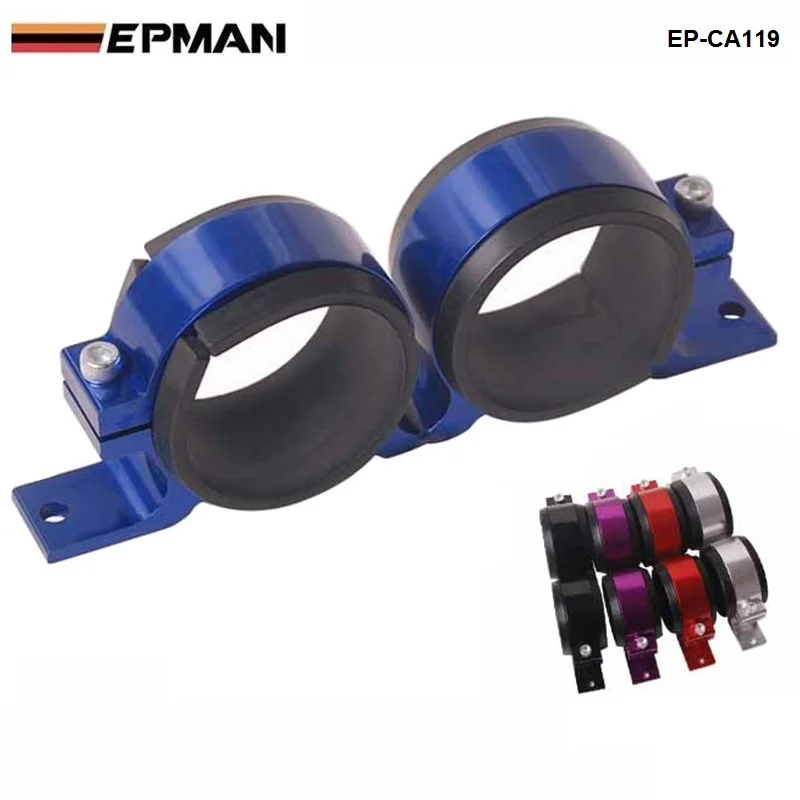 EPMAN- Anodised Dual Double &Twin Fuel Pump Brackets fit Aeroflowpumps and Walbro Default color: Blue For BMW e34 EP-CA119