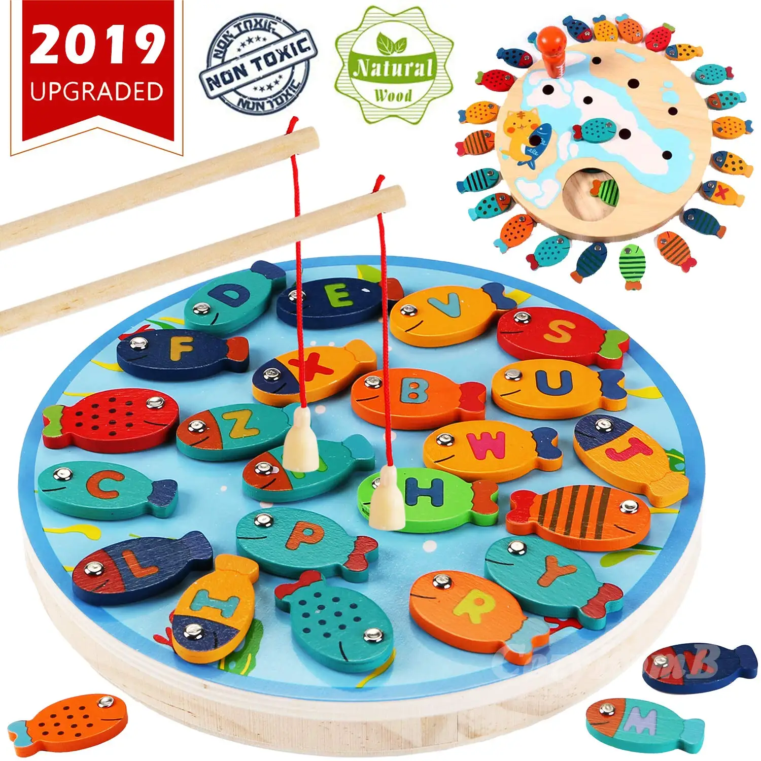 Magnetic Wooden Fishing Game Toy for Toddlers Alphabet Fish Catching Counting Board Games Toys for 2 3 4 Year Old
Magnetic Wooden Fishing Game Toy for Toddlers Alphabet Fish Catching Counting Board Games Toys for 2 3 4 Year Old