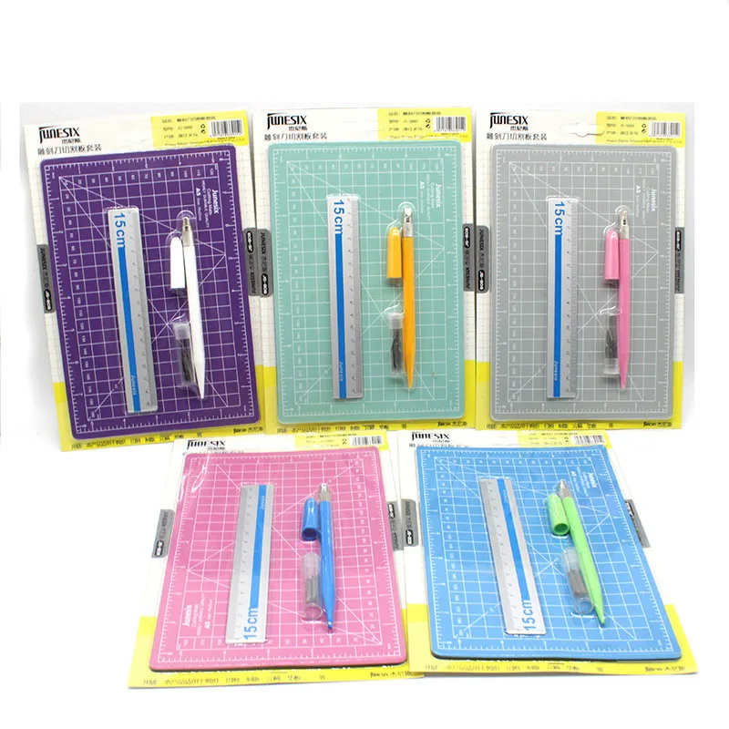 A5 PVC Manual Cutting Mat DIY Double-sided Self-healing Cutting Pad with Engraving Pen Knife Tool Set Scrapbooking Stationery
A5 PVC Manual Cutting Mat DIY Double-sided Self-healing Cutting Pad with Engraving Pen Knife Tool Set Scrapbooking Stationery