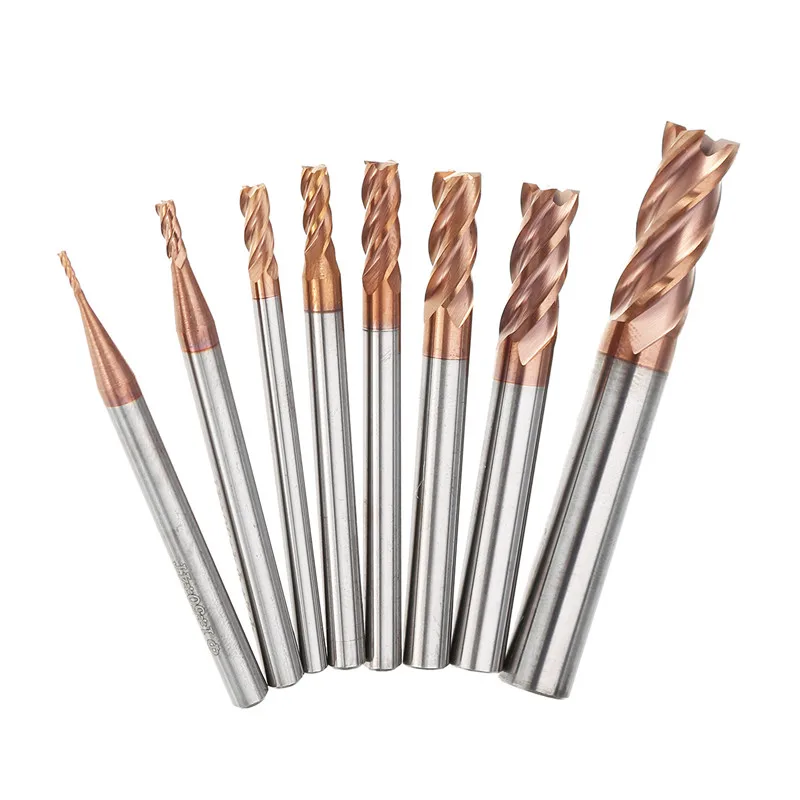 DANIU 1-8mm 4 Flutes Solid Carbide HRC58 End AlTiN Coating Carbide End Mill Cutter For CNC Tool
DANIU 1-8mm 4 Flutes Solid Carbide HRC58 End AlTiN Coating Carbide End Mill Cutter For CNC Tool