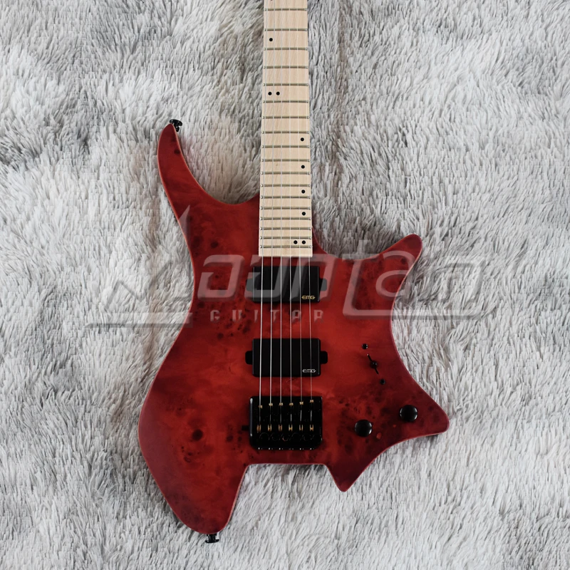 Headless guitar 6 string headless electric guitar burl top mahogany wood maple neck finish free shipping
Headless guitar 6 string headless electric guitar burl top mahogany wood maple neck finish free shipping