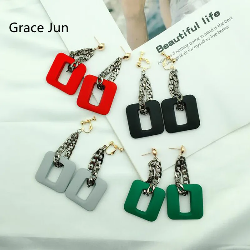 Hot Sale Frosted Square Vintage Big Chain Clip on Earrings and Drop Pierced Earrings for Women Gorgeous Earrings Best Jewelry
Hot Sale Frosted Square Vintage Big Chain Clip on Earrings and Drop Pierced Earrings for Women Gorgeous Earrings Best Jewelry