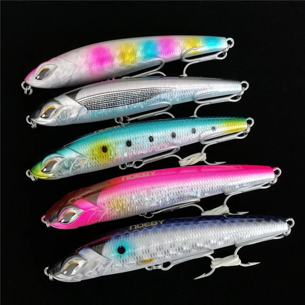 Noeby 5pcs 115mm 60.5g sinking pencil lure wobbler stickbaits Leurre sea fishing lure Strong Hook for bass perch pike fishing
Noeby 5pcs 115mm 60.5g sinking pencil lure wobbler stickbaits Leurre sea fishing lure Strong Hook for bass perch pike fishing
