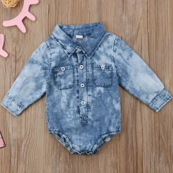 new fashion Infant Newborn Baby Boy Girl clothes Denim long sleeve Bodysuit pocket button Jumpsuit Clothes Outfits
new fashion Infant Newborn Baby Boy Girl clothes Denim long sleeve Bodysuit pocket button Jumpsuit Clothes Outfits