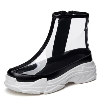 Spring and Autumn Fashion Women's Boots Transparent Soft Flat Bottom Side Zipper Comfortable Women's Boots Size 33-46
Spring and Autumn Fashion Women's Boots Transparent Soft Flat Bottom Side Zipper Comfortable Women's Boots Size 33-46