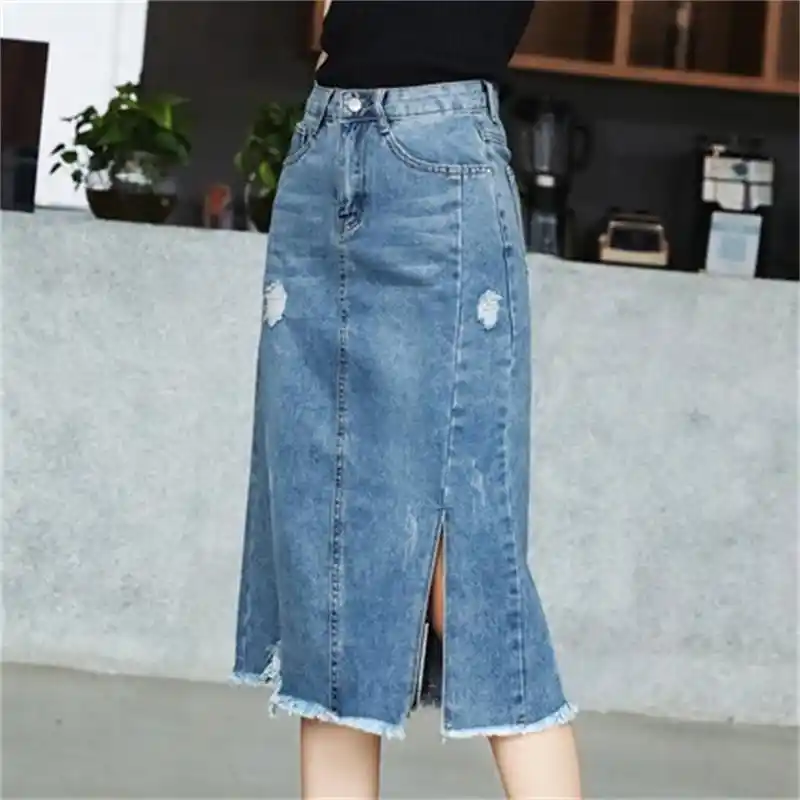 size 26 denim skirt