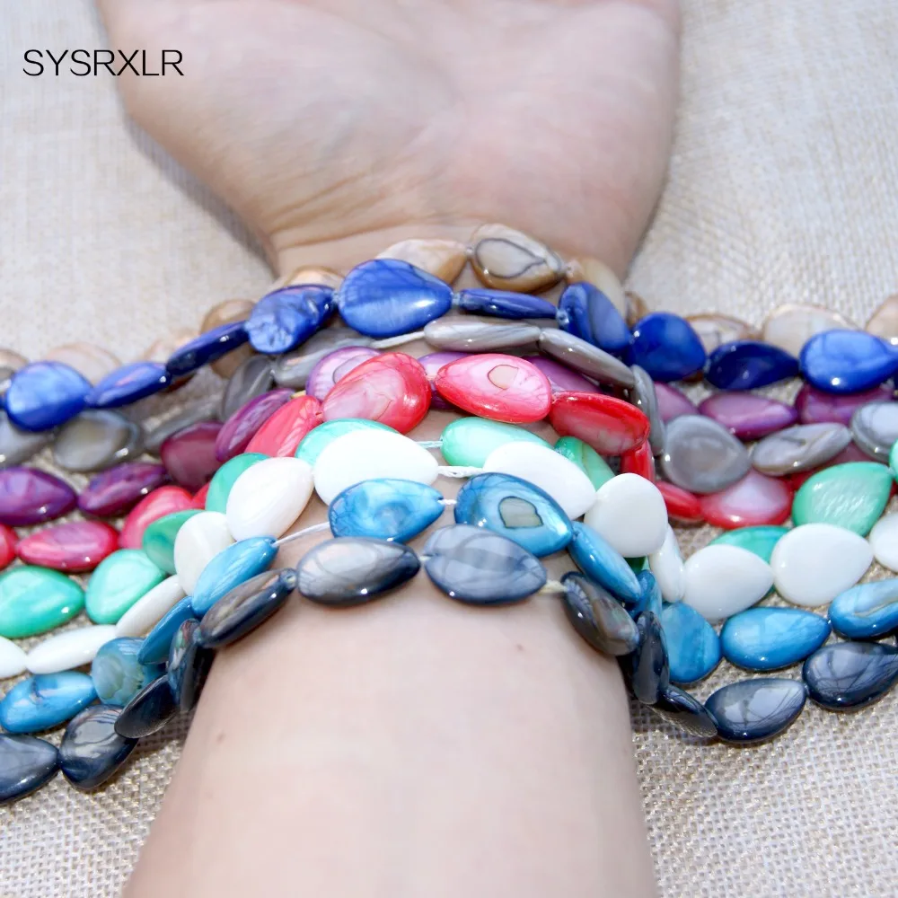 Wholesale 9 Colors Natural Shell 13*18 MM Droplet Shape Thread Form For Jewelry Making Diy Bracelet Necklace Material 15 ''
Wholesale 9 Colors Natural Shell 13*18 MM Droplet Shape Thread Form For Jewelry Making Diy Bracelet Necklace Material 15 ''