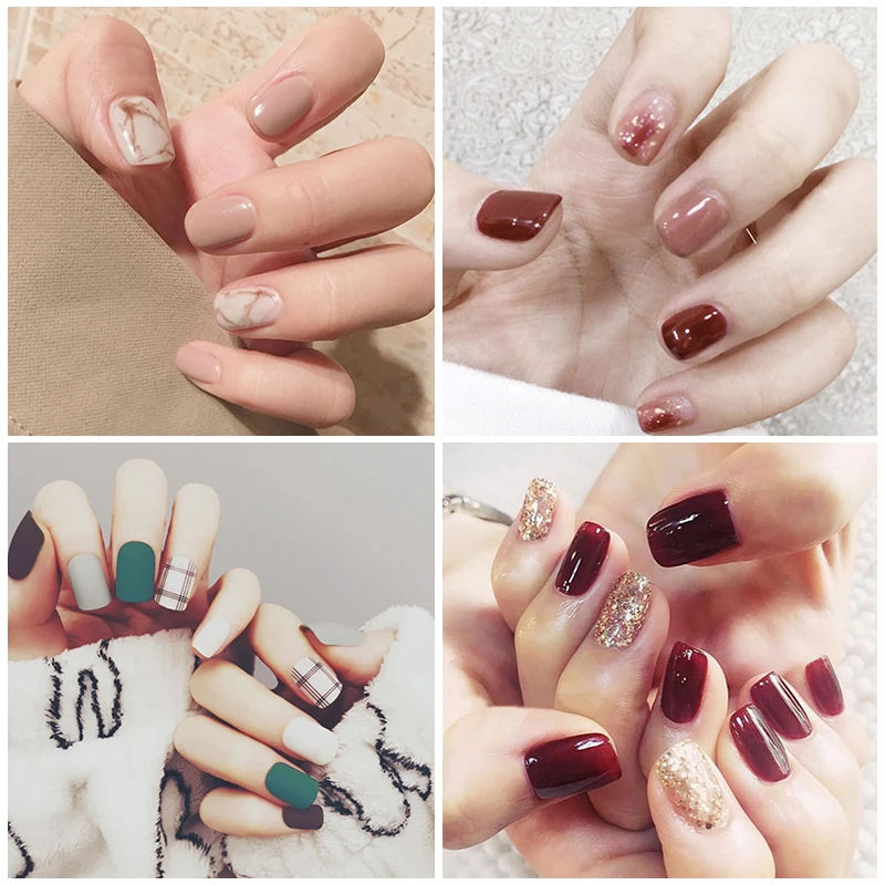 Elegant 24pcs/set Ink wind style Color jump design false nails Simple Middle-long size lady full nail tips Patch art tool bride
Elegant 24pcs/set Ink wind style Color jump design false nails Simple Middle-long size lady full nail tips Patch art tool bride
