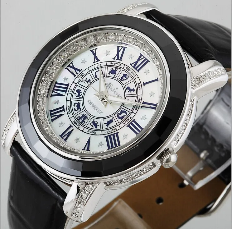 Vintage Fashion Constellation Women Real Leather Watch HK Melissa Brand Roman Dress Wristwatch Japan Quartz Relogio Montre femme
Vintage Fashion Constellation Women Real Leather Watch HK Melissa Brand Roman Dress Wristwatch Japan Quartz Relogio Montre femme