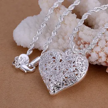 Kiteal silver jewelry 925 vintage hollow out Frosted flower heart pendant 1mm 18" snake 2mm 20" twist rope necklace chain CP218
Kiteal silver jewelry 925 vintage hollow out Frosted flower heart pendant 1mm 18" snake 2mm 20" twist rope necklace chain CP218