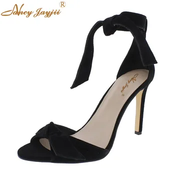 Women Shoes Ladies Sandals Black Solid Ankle Strap Lace-Up Butterfly-knot Wedding/Party Super High Thin Heels Cover Mature 2019
Women Shoes Ladies Sandals Black Solid Ankle Strap Lace-Up Butterfly-knot Wedding/Party Super High Thin Heels Cover Mature 2019