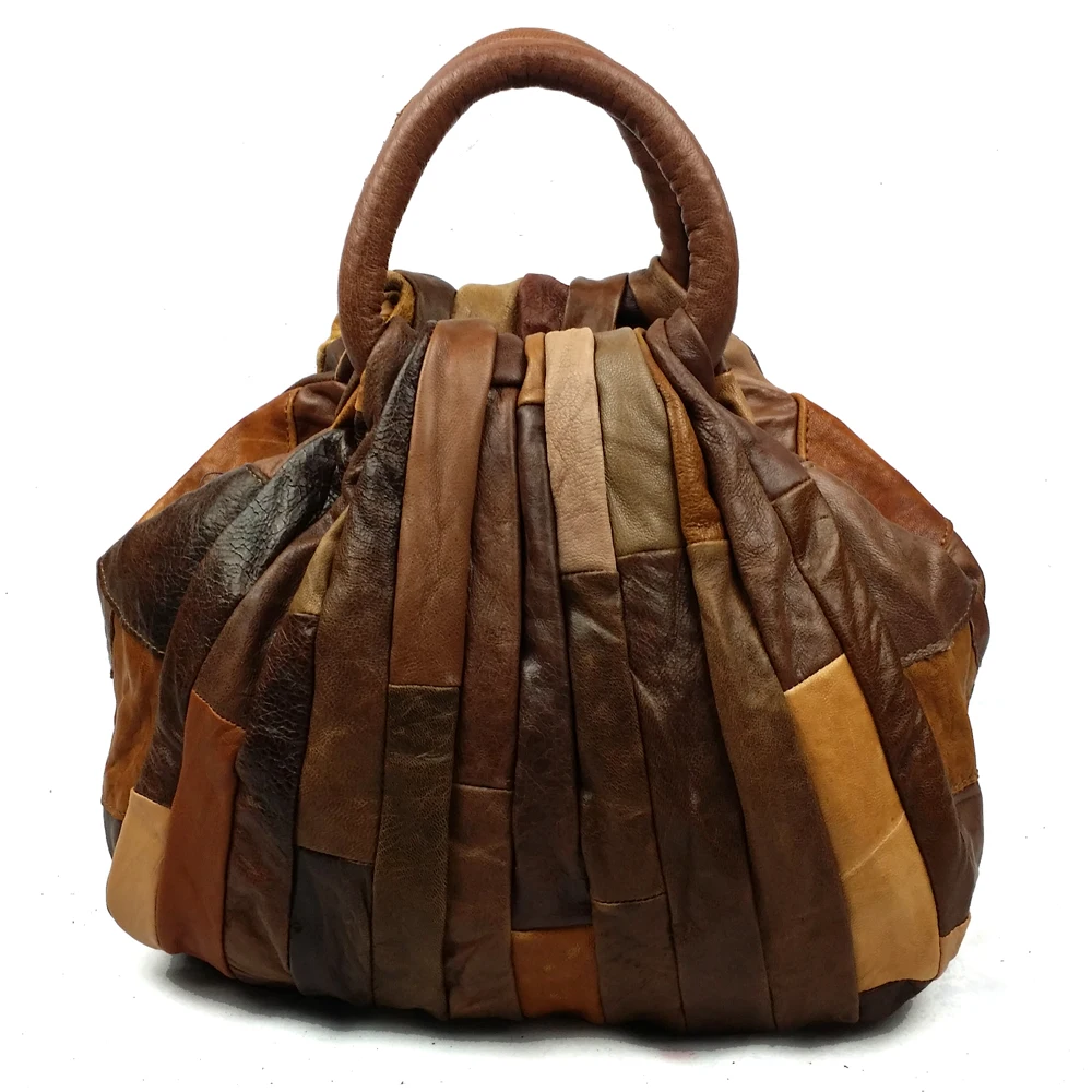 Sheepskin Stitching New Style Genuine Leather Women's Bag Retro Fashion Handbag Slant Bag Lady's Bag
Sheepskin Stitching New Style Genuine Leather Women's Bag Retro Fashion Handbag Slant Bag Lady's Bag