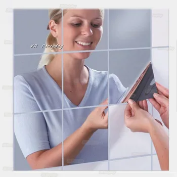 15X15cm reflection mirror square sticker bathroom sittingroom Creative home decoration
15X15cm reflection mirror square sticker bathroom sittingroom Creative home decoration