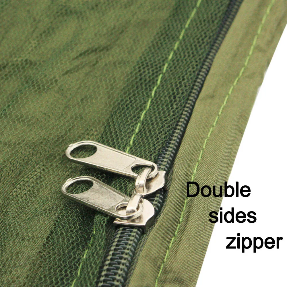 Double sides zipper green