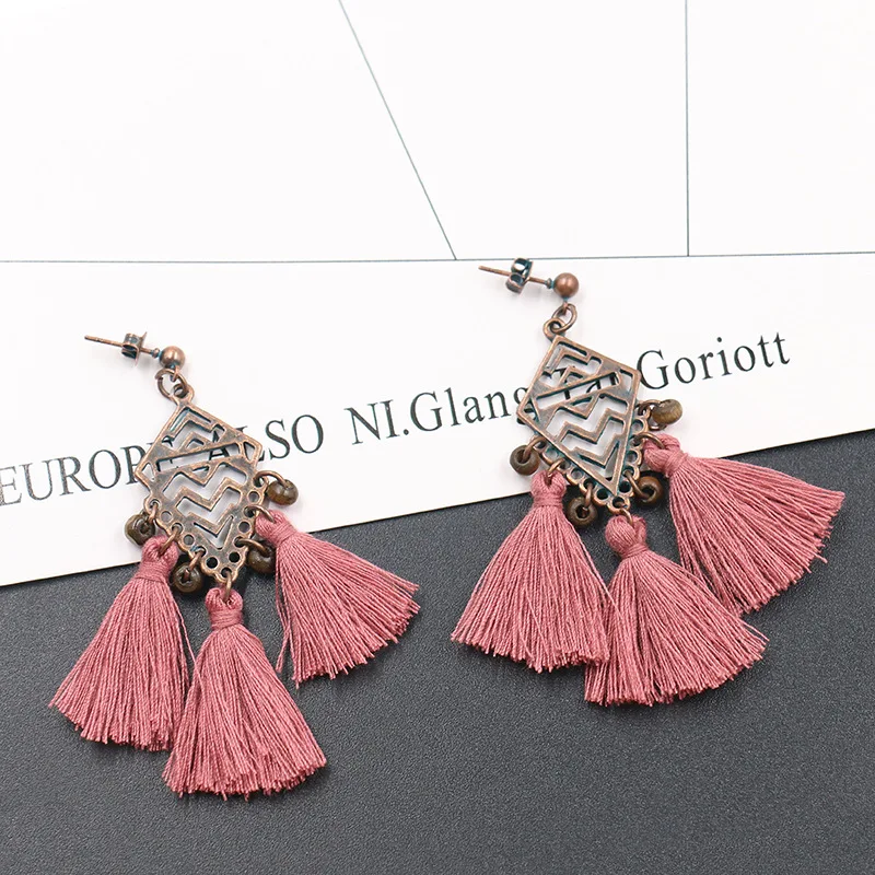 2019 New Fashion Ethnic Bohemian Drop Dangle Long Rope Fringes Retro Tassel Earrings Red Sector Earrings for Women Party Jewelry
2019 New Fashion Ethnic Bohemian Drop Dangle Long Rope Fringes Retro Tassel Earrings Red Sector Earrings for Women Party Jewelry