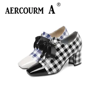Aercourm A 2019 Women Silk First Layer Cow Leather Pumps Shoes Ladies Lattice Spring Shoes Square Heel Pumps New Brand Shoes
Aercourm A 2019 Women Silk First Layer Cow Leather Pumps Shoes Ladies Lattice Spring Shoes Square Heel Pumps New Brand Shoes