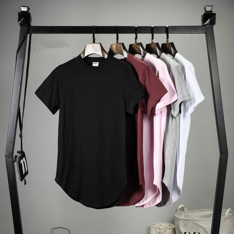 

Fashion Men Extended T shirt Longline Hip Hop Tee shirts Women justin bieber Swag Clothes Harajuku rock tshirt homm