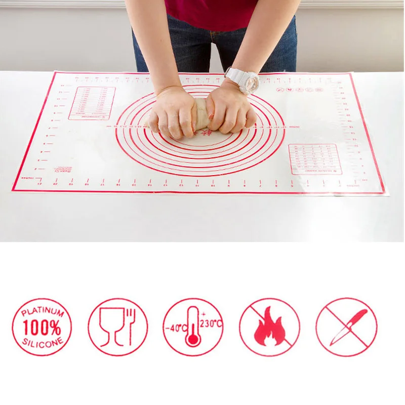 60*40CM Non Stick Silicone Baking Mat Sheet Rolling Dough Pad Mat Baking Bakeware Liners Pads Cooking Tools
60*40CM Non Stick Silicone Baking Mat Sheet Rolling Dough Pad Mat Baking Bakeware Liners Pads Cooking Tools