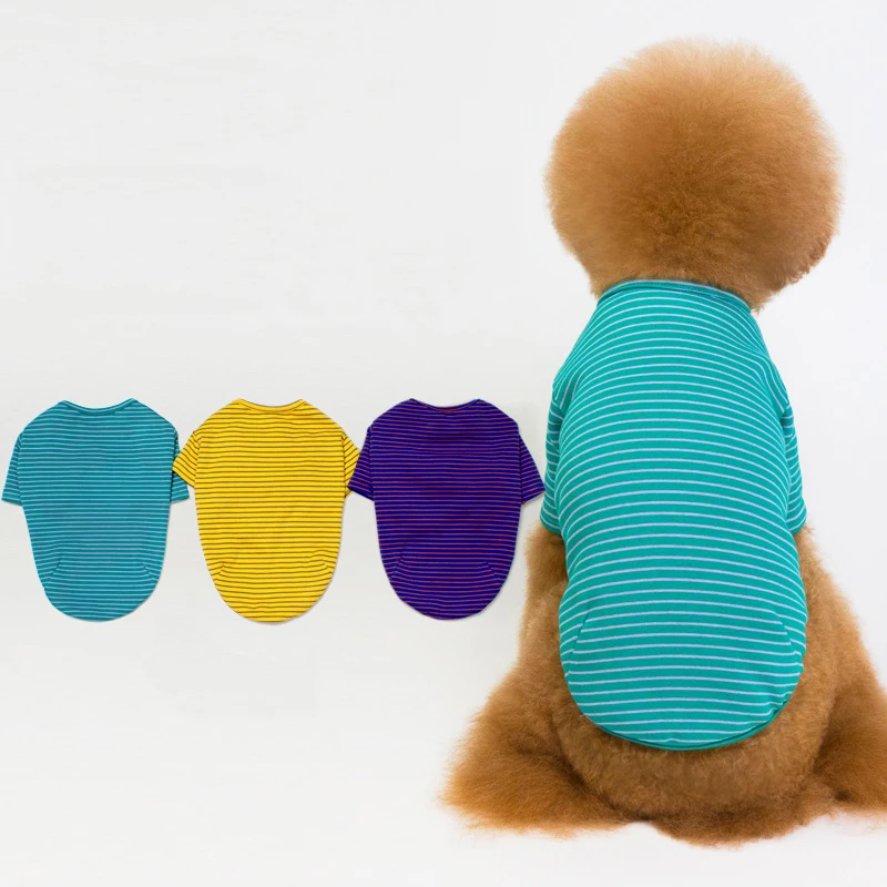 Fashion Striped Dog Summer Clothes Soft Cotton Dog Cooling vest Breathable Clothes for Dogs Summer T-shirts camiseta perro 20A
Fashion Striped Dog Summer Clothes Soft Cotton Dog Cooling vest Breathable Clothes for Dogs Summer T-shirts camiseta perro 20A