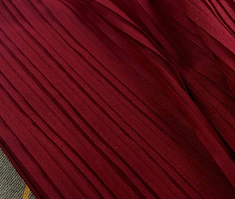 2 meters 150cm 59" width wine red crumple accordion pleated chiffon fabric wedding dress skirt clothes materials MM15
2 meters 150cm 59" width wine red crumple accordion pleated chiffon fabric wedding dress skirt clothes materials MM15