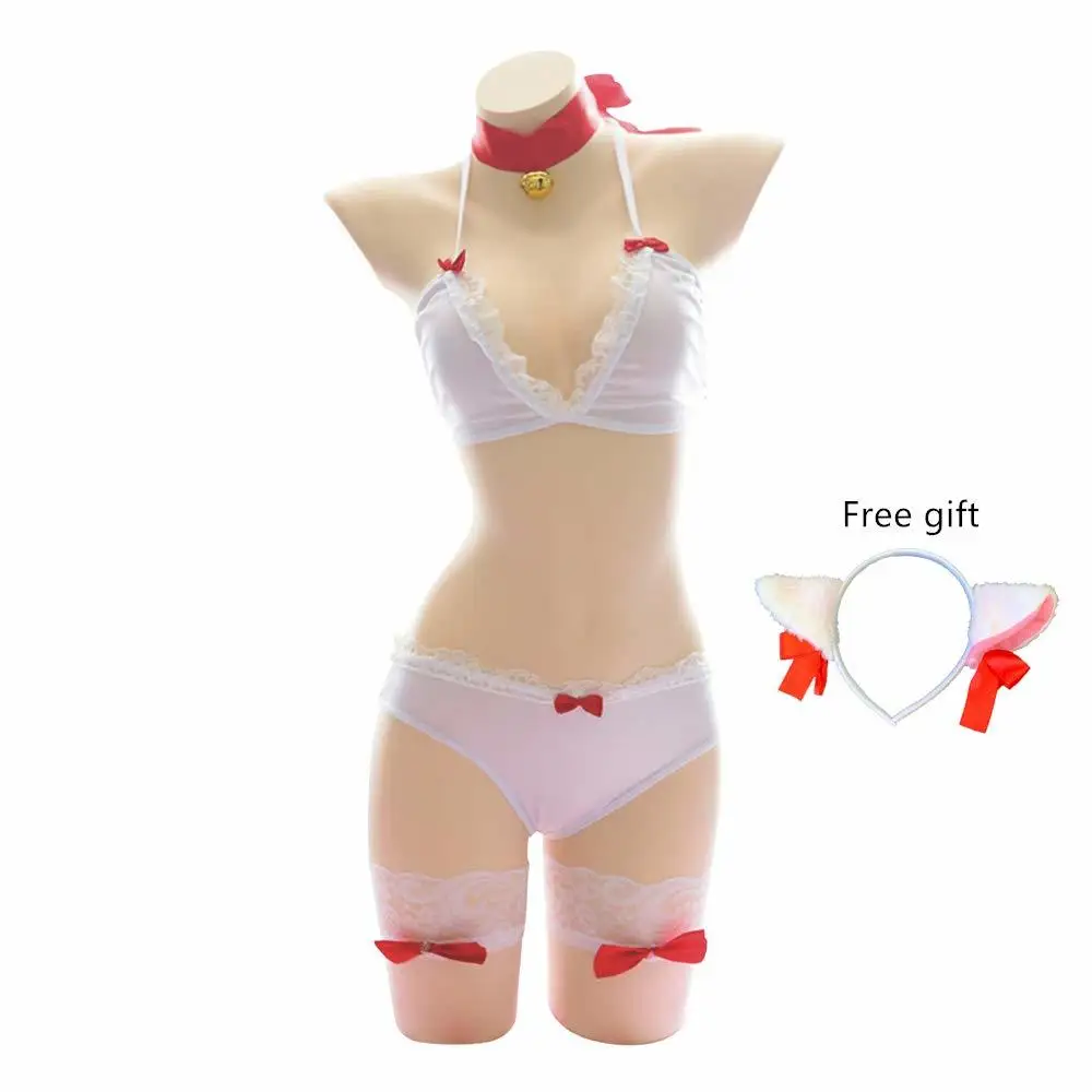 Women Lingerie Maid Costumes Cosplay Anime Cat Underwear Bra And Panty Set 4pcs White
Women Lingerie Maid Costumes Cosplay Anime Cat Underwear Bra And Panty Set 4pcs White
