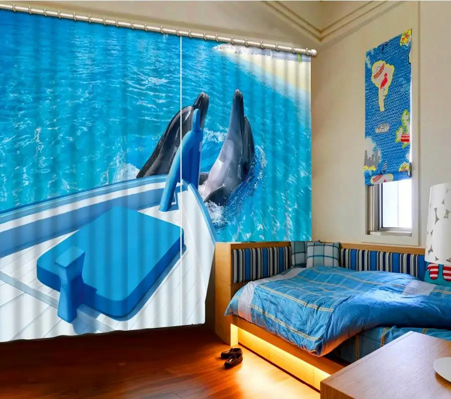 Photo Kids Room Curtains dolphins Decor Curtains For Bedroom Living Room Window Drapes Blackout Thick Curtains
Photo Kids Room Curtains dolphins Decor Curtains For Bedroom Living Room Window Drapes Blackout Thick Curtains