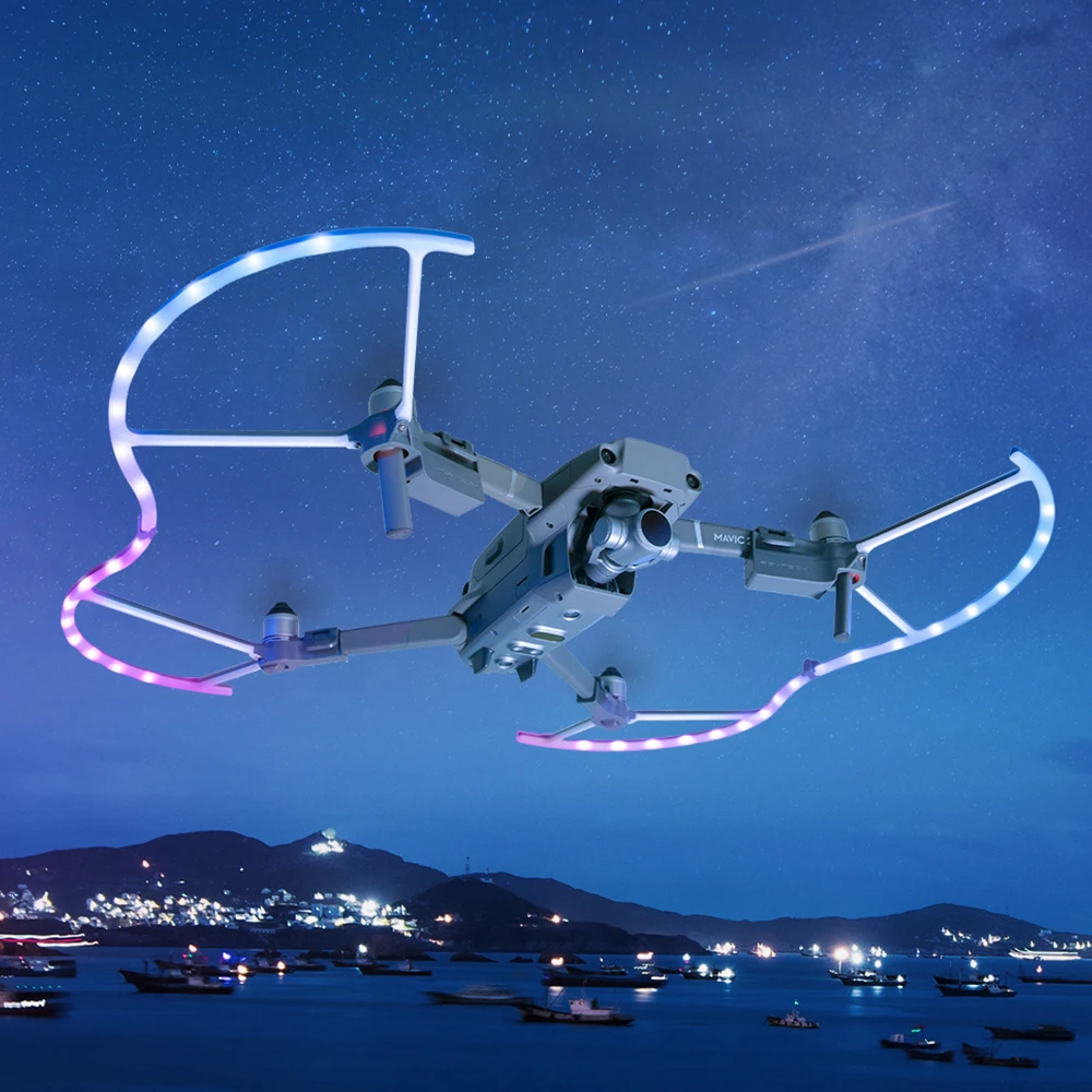 PGYTECH DJI Mavic 2 LED Propeller Guard Colorful Lighting Protector Protective for Pro ZOOM Drone Accessories | Электроника