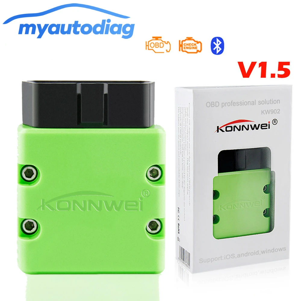 KONNWEI OBD2 Scanner MINI ELM 327 OBDII KW902 Code Reader KW902 Bluetooth ELM327 V1.5 Chip PIC18f25k80 for Android Phone Windows
KONNWEI OBD2 Scanner MINI ELM 327 OBDII KW902 Code Reader KW902 Bluetooth ELM327 V1.5 Chip PIC18f25k80 for Android Phone Windows