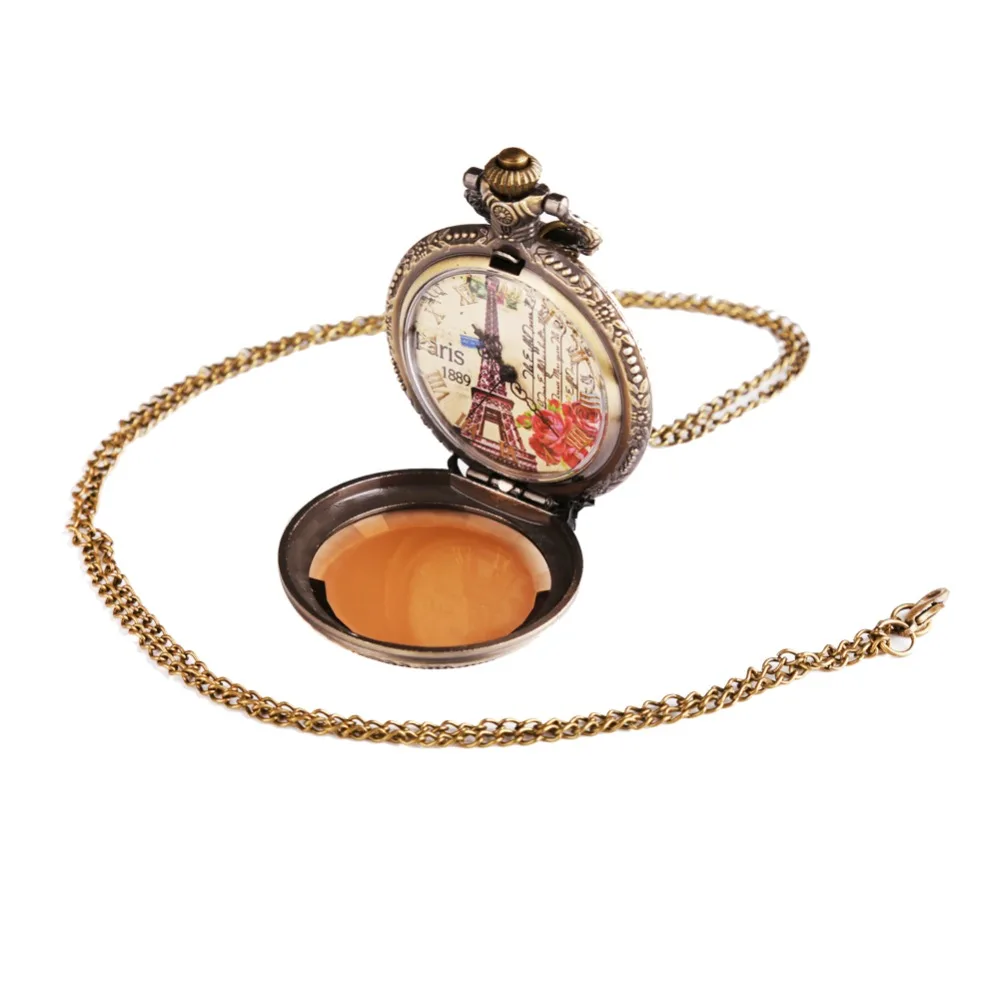 A020 Vintage Unisex Fashion Eiffel Tower Pattern Quartz Steampunk Pocket Watch Bronze Death Note Relogio De Bolso Women Fashion
A020 Vintage Unisex Fashion Eiffel Tower Pattern Quartz Steampunk Pocket Watch Bronze Death Note Relogio De Bolso Women Fashion