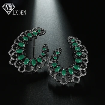 LXOEN 2018 New Arrival Luxury Ethnic Green CZ Stone Stud Earrings for Women Party Punk Retro Studs Ear Black Gun Indian Jewelry
LXOEN 2018 New Arrival Luxury Ethnic Green CZ Stone Stud Earrings for Women Party Punk Retro Studs Ear Black Gun Indian Jewelry