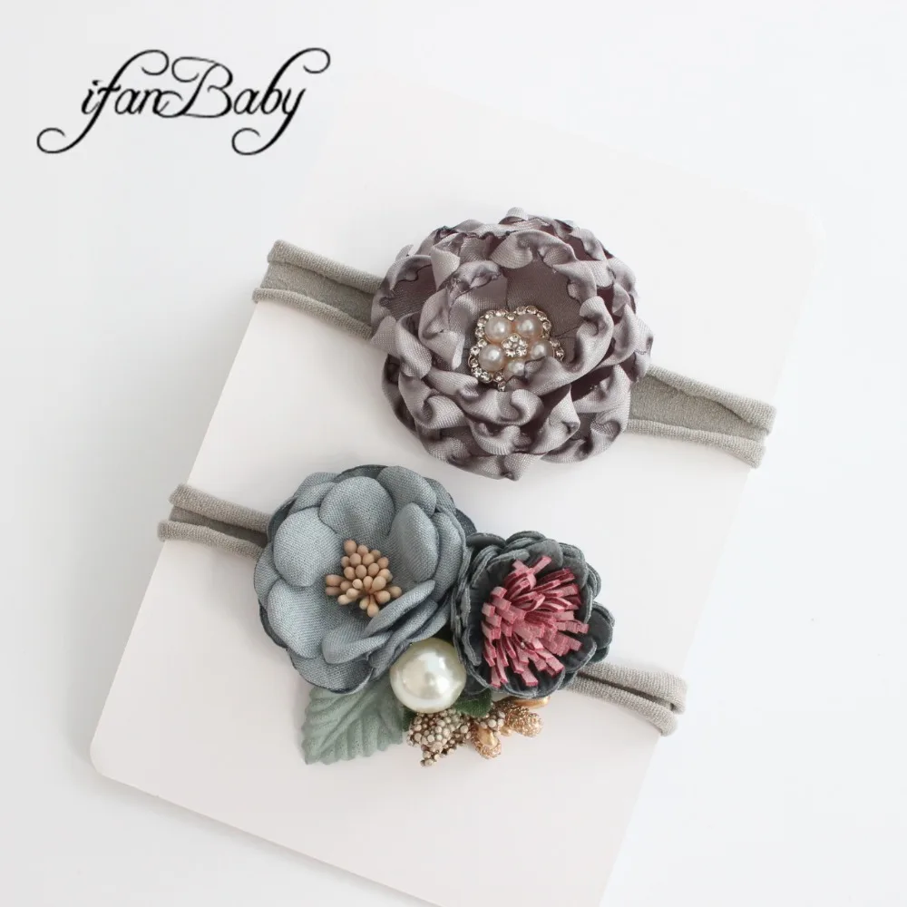 kids girl nylon flower headband (1)