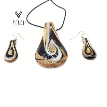 Romantic Sterling Necklace Real New Women 6set Lampwork Glass Murano Teardrop Pendant Earrings Chic Free Shipping
Romantic Sterling Necklace Real New Women 6set Lampwork Glass Murano Teardrop Pendant Earrings Chic Free Shipping