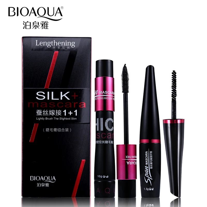BIOAQUA Brand Black Silk Fiber Mascara Makeup Set Eyelash Extension Lengthening Volume 4D Mascara Waterproof Cosmetics 2pcs/lot
BIOAQUA Brand Black Silk Fiber Mascara Makeup Set Eyelash Extension Lengthening Volume 4D Mascara Waterproof Cosmetics 2pcs/lot
