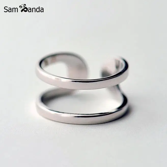 Fashion Unique Ring Sterling 925 Silver Rings Geometric Double Rings For Girl Women Gift Statement Jewelry Free Shipping
Fashion Unique Ring Sterling 925 Silver Rings Geometric Double Rings For Girl Women Gift Statement Jewelry Free Shipping