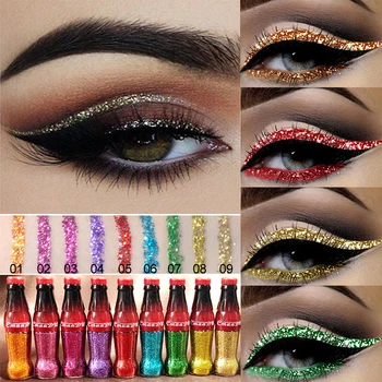 New Professional Makeup Cola Liquid Shimmer Glitter Eyes Liner Waterproof Easy To Wear Make Up Pigment Red White Gold Eyeliner
New Professional Makeup Cola Liquid Shimmer Glitter Eyes Liner Waterproof Easy To Wear Make Up Pigment Red White Gold Eyeliner