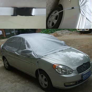 Heat Cold Sun Rain Snow for all these weather Universal Half Car Covers Silver Prevent PVC 3.0*1.5*0.5m Car sun shade 3L
Heat Cold Sun Rain Snow for all these weather Universal Half Car Covers Silver Prevent PVC 3.0*1.5*0.5m Car sun shade 3L