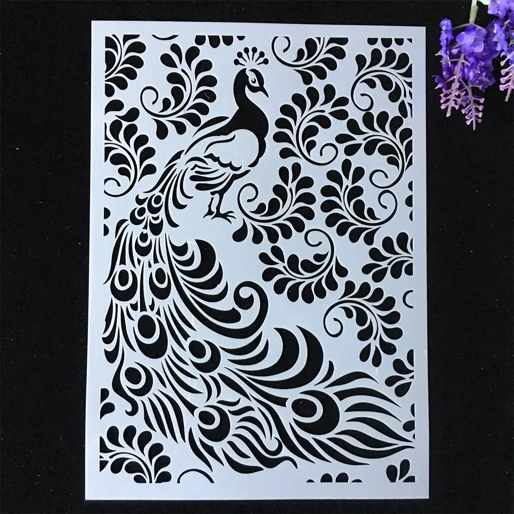 1Pcs A4 29*21cm Peacock Leaves DIY Layering Stencils Painting Scrapbook Coloring Embossing Album Decorative Template
1Pcs A4 29*21cm Peacock Leaves DIY Layering Stencils Painting Scrapbook Coloring Embossing Album Decorative Template
