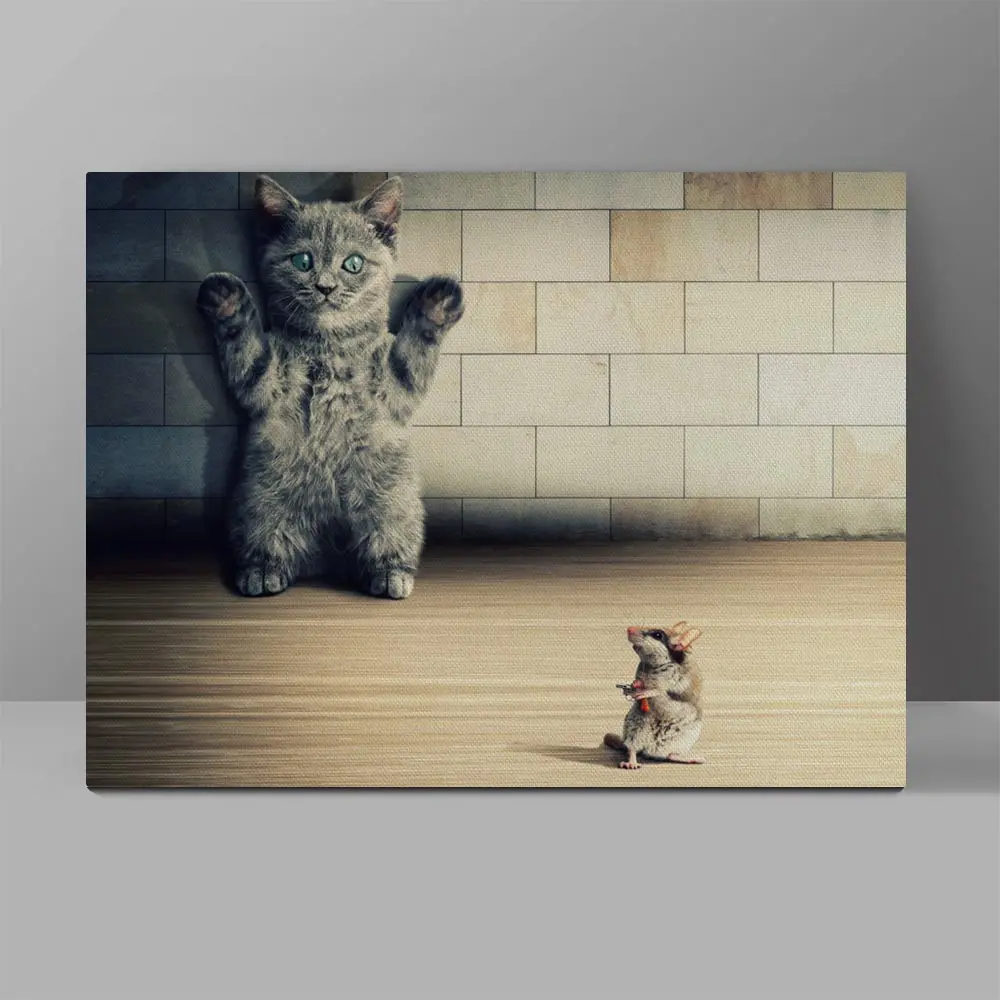 I Surrender Wall Pictures Funny Cat And Mouse Canvas Creative Painting Office HD Print Decoration Art Painting
I Surrender Wall Pictures Funny Cat And Mouse Canvas Creative Painting Office HD Print Decoration Art Painting