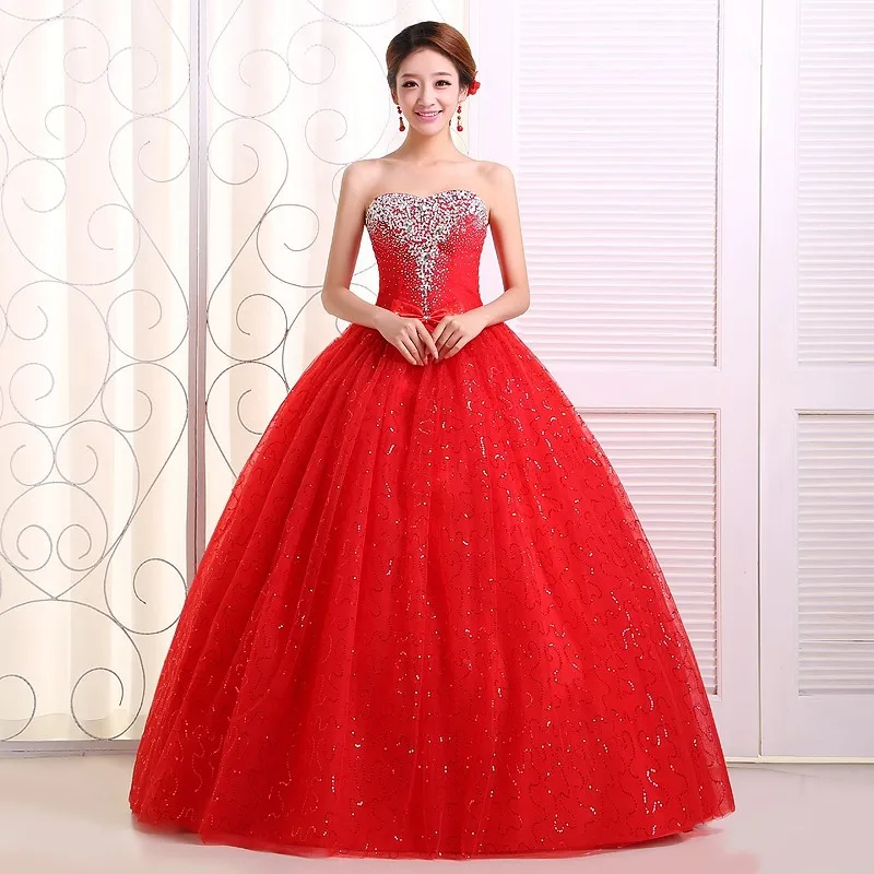 2015-red-bride-wedding-dress-tube-top-princess-rhinestones-wedding-dress-bandage