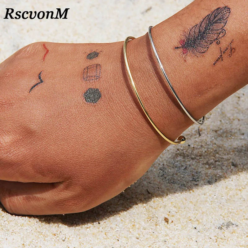 RscvonM Hot Sale Simple Cuff Bracelet Gold-Color Bangle Bracelet For Women Silver Color Metal Bracelet Fashion Jewelry Wholesale
RscvonM Hot Sale Simple Cuff Bracelet Gold-Color Bangle Bracelet For Women Silver Color Metal Bracelet Fashion Jewelry Wholesale