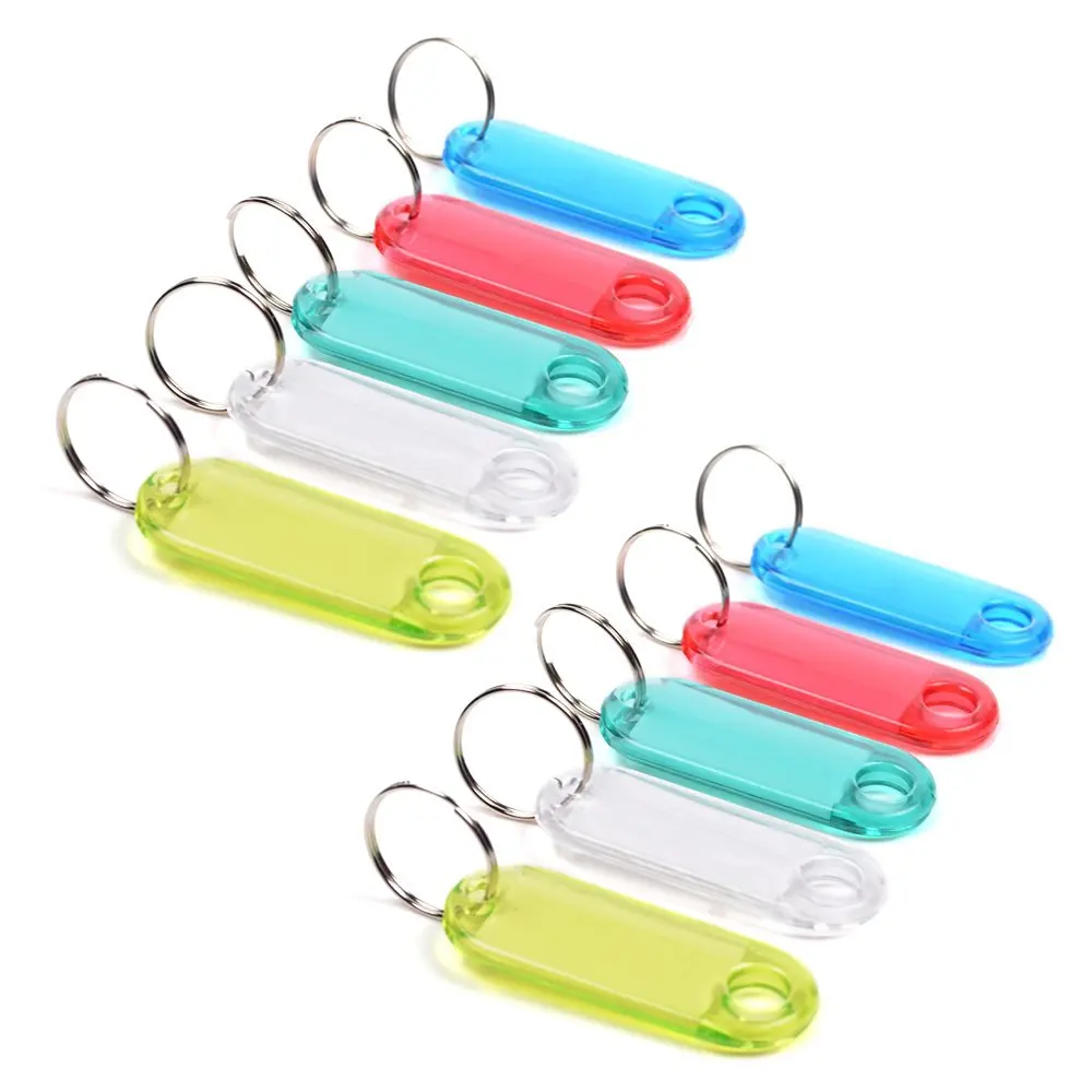Different Colors Transparent Coded Key Tag with Label Window Ring Holder (Pack of 10)
Different Colors Transparent Coded Key Tag with Label Window Ring Holder (Pack of 10)
