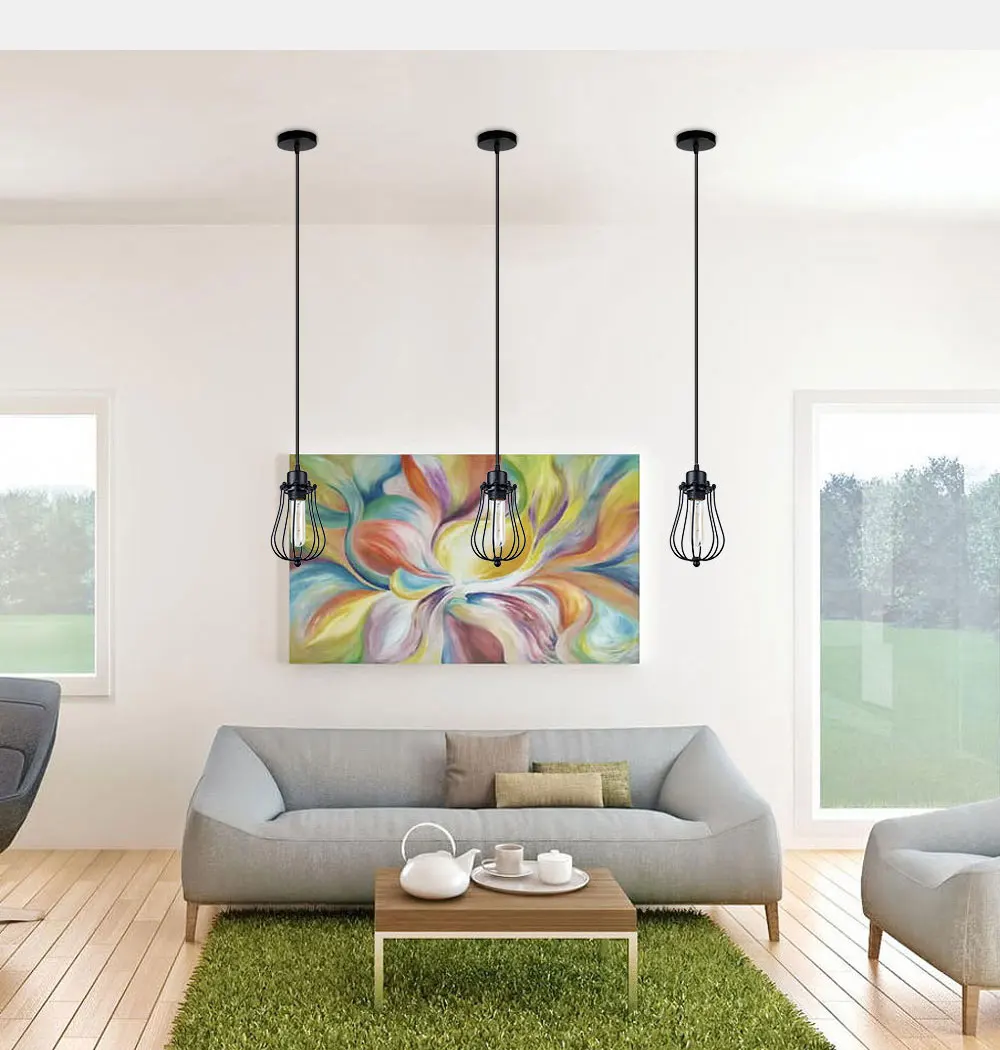 ASCELINA LED Pendant Light Edison Light Bulb Loft American Country
