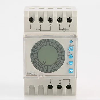 Din Rail Digital Electronic Time Switch with Daily Programs 16A 20A 30A LCD Display, Battery smart timer relay for electrical
Din Rail Digital Electronic Time Switch with Daily Programs 16A 20A 30A LCD Display, Battery smart timer relay for electrical