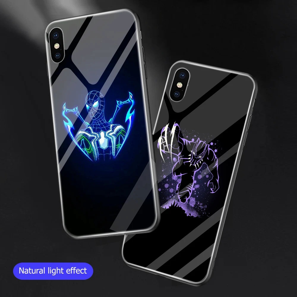 ciciber Marvel Iron Man Deadpool Luminous Glass Phone Case for iPhone 11 Pro Max 7 8 6 6S Plus X XR XS Max Spiderman Coque Capa
ciciber Marvel Iron Man Deadpool Luminous Glass Phone Case for iPhone 11 Pro Max 7 8 6 6S Plus X XR XS Max Spiderman Coque Capa