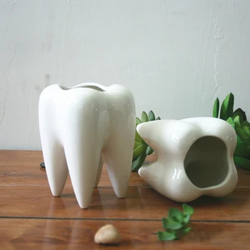 Behogar Cute Tooth Style Ceramic Succulent Planter Pot Indoor Home Desktop Decor for Small Plant Flower Bonsai White
Behogar Cute Tooth Style Ceramic Succulent Planter Pot Indoor Home Desktop Decor for Small Plant Flower Bonsai White