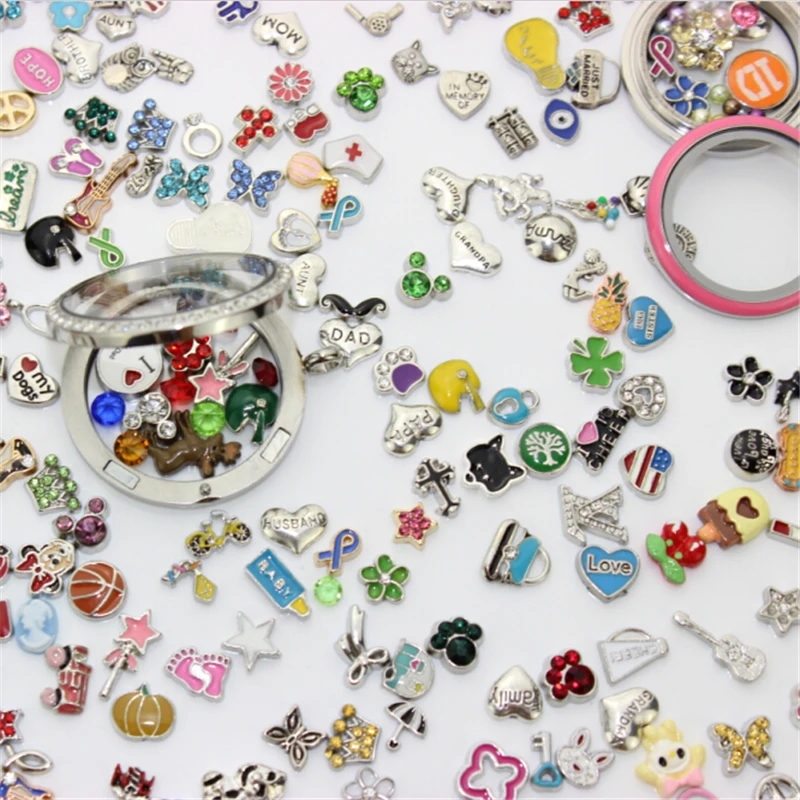 Wholase 50pcs/Lot Mix Random Different Designs Alloy Floating Charms For Glass pendants Lockets Jewelry Accessory
Wholase 50pcs/Lot Mix Random Different Designs Alloy Floating Charms For Glass pendants Lockets Jewelry Accessory
