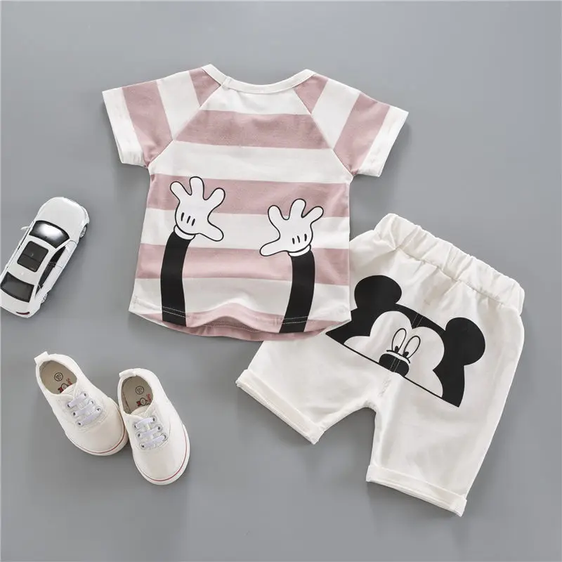 Toddler Baby Boys Tracksuits 2018 Summer Children Cartoon Sports Suits Kids Sleeveless Vest + shorts Clothes Outfit Age 1-4years 4