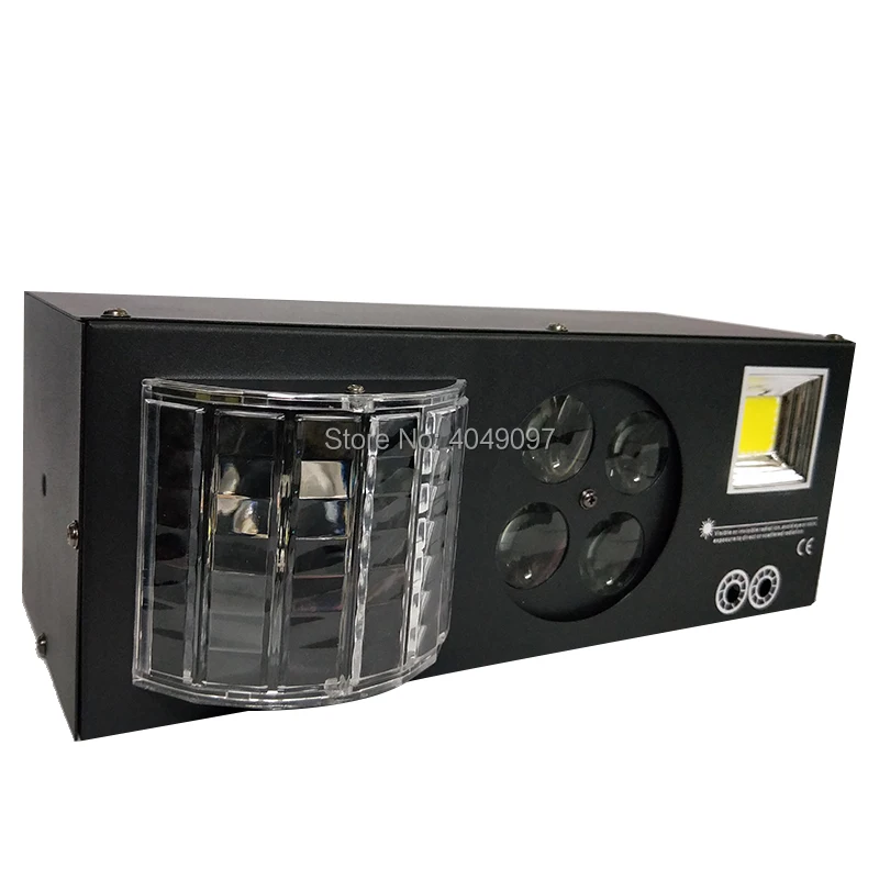 4 в 1 лазерная вспышка Gobo стробоскоп бабочка Дерби LED DMX512 свет диско клуб Вечеринка