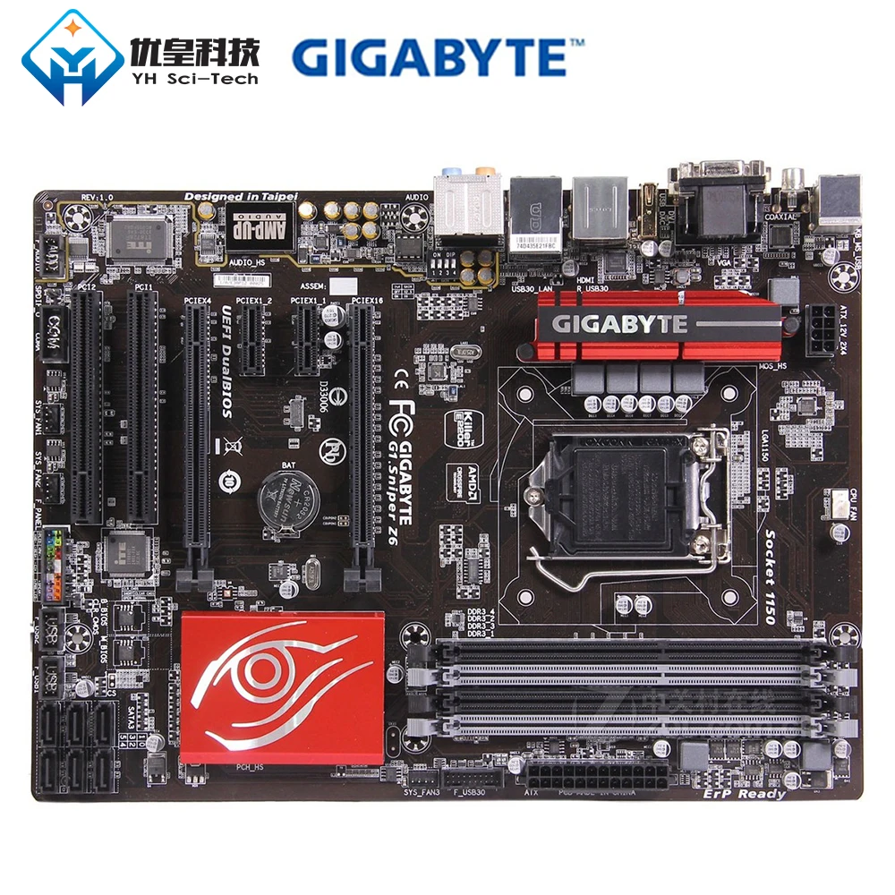 Gigabyte G1.Sniper Z6 Intel Z97 Original Used Desktop Motherboard LGA 1150 Core i7 i5 i3 DDR3 32G SATA3 USB3.0 VGA DVI HDMI ATX
Gigabyte G1.Sniper Z6 Intel Z97 Original Used Desktop Motherboard LGA 1150 Core i7 i5 i3 DDR3 32G SATA3 USB3.0 VGA DVI HDMI ATX