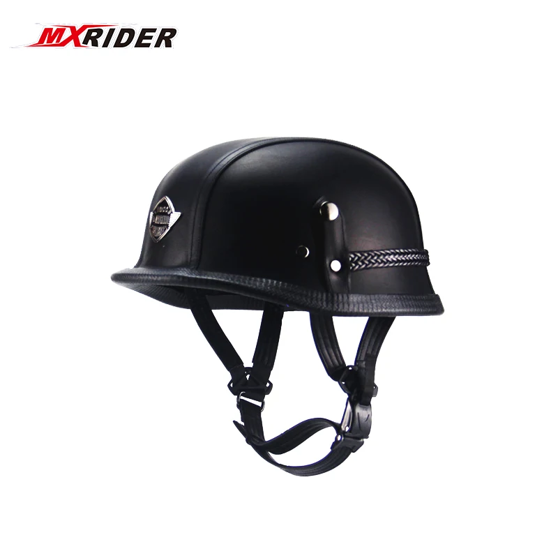 New Retro Vintage Motorcycle Helmet Scooter Cruiser Touring Chopper Moto Helmet Half Helmet German Style Synthetic Leather DOT
New Retro Vintage Motorcycle Helmet Scooter Cruiser Touring Chopper Moto Helmet Half Helmet German Style Synthetic Leather DOT